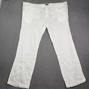 James Perse Pants Mens Size 3 (44x30) 100% Linen Drawstring Relaxed Trouser